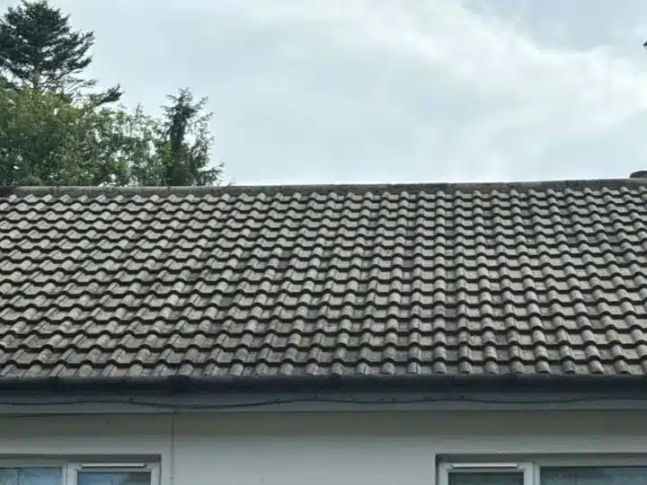 Roof Cleaned Wicklow A tiled roof in County Wicklow after being cleaned and sealed